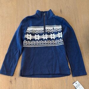 Ralph Lauren Blue Heather Quarter Zip Sweater